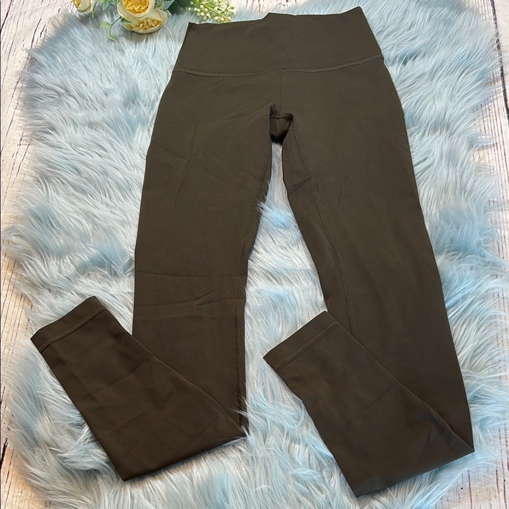 Lululemon Wunder Under Hi Rise Full On Luxtreme Dark Olive Leggings sz 2